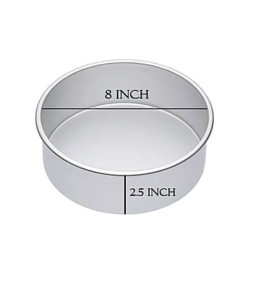 Qson Aluminium Round Cake Baking Mould 8 X 2.5"