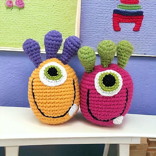 Eco‑Friendly Crochet Alien Rattle