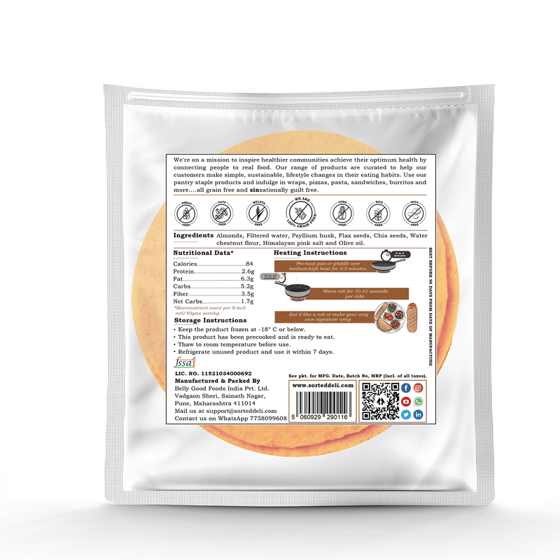 Almond Roti | 1.7 Gms Net Carbs | (Pack of 5)