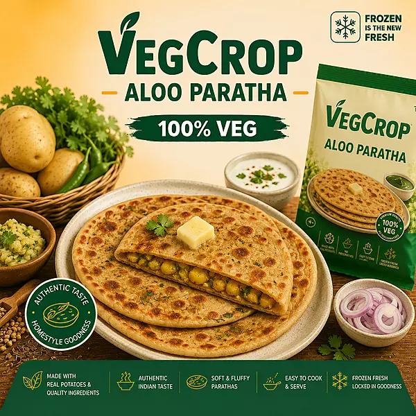 Frozen Punjabi Aloo Paratha 100g X 10 Pieces