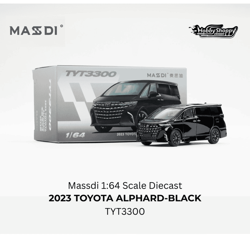 2023 Toyota Alphard Black 1:64 Massdi