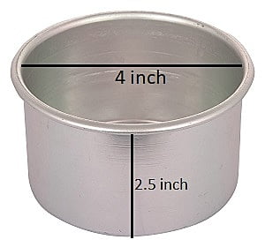 Qson Aluminium Round Cake Baking Mould 4 X 2.5"