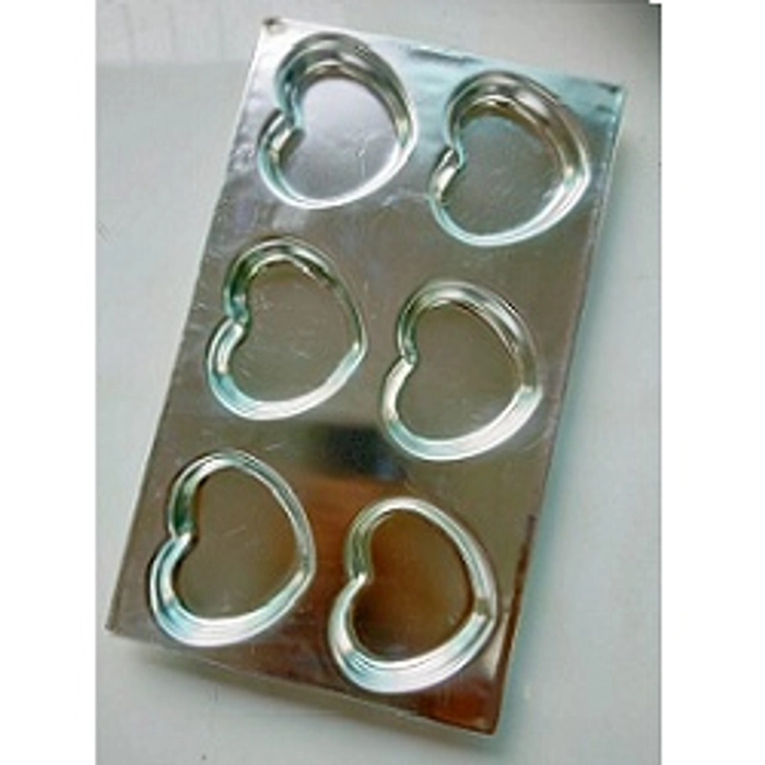 Aluminium 6 in 1 Heart Tray