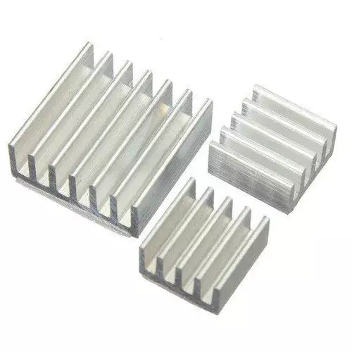 3 in 1 Aluminum Heat Sink Set for Raspberry Pi 3/4