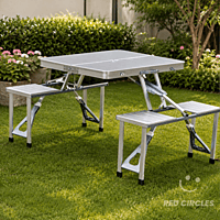 FOLDABLE ALUMINIUM PICNIC TABLE