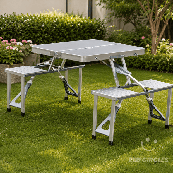 FOLDABLE ALUMINIUM PICNIC TABLE