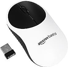 Amazon Basics Wireless Mouse White & Black Amazon Basics Wireless Mouse White & Black