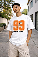 99 Almost Perfect White Cotton Regular Fit T-Shirt