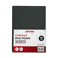 Pack of 10 A4 Black Coloured EVA Foam Sheets