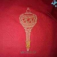 ANJANEYA - Hanuman Ji Embroidered T-Shirt | Regular Fit