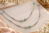 925 Silver Emerald Whisper Anklets
