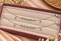 925 Silver Viridian Solstice Anklets