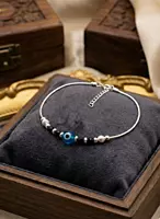 925 Silver Azure Guardian Talisman Anklet Pair