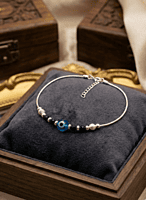 925 Silver Azure Guardian Talisman Anklet Pair