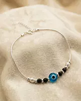 925 Silver Azure Guardian Talisman Anklet Pair