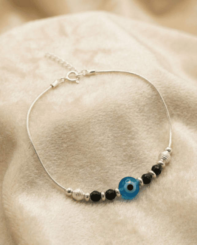 925 Silver Azure Guardian Talisman Anklet Pair