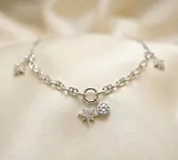 925 Silver Celestial Stardust Anklet Pair
