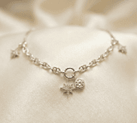 925 Silver Celestial Stardust Anklet Pair