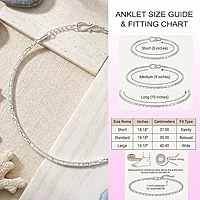 92.5 Sterling Silver Adjustable Anklet for Women & Girls | Chain Payal Daily Wear Jewelry