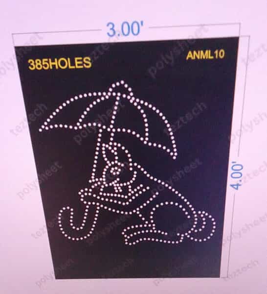 ANML10 RABBIT 4X3 FEET 385 HOLES