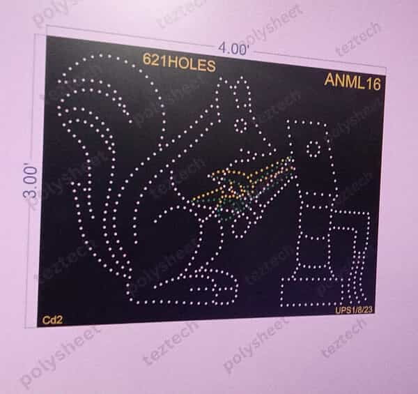 ANML16 SQUIRREL WITH PUMP3X4 FEET 621HOLES