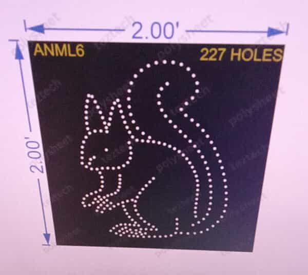 ANML6 SQUIRREL 2X2FT 227 HOLES