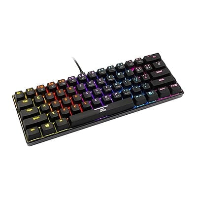 Ant Esports MK1200 Mini Wired Mechanical Gaming Keyboard with RGB Backlit Lighting and 60% Compact Form Factor - Red Switch