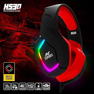 Ant Esports H530 Multi-Platform Pro RGB Gaming Headsetfor PC / PS4 / PS5 / Xbox One / Switch1 with mic