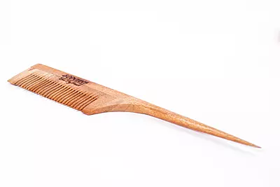 Neem Wood Pin Tail Comb – Natural Detangling & Styling Comb for Hair Growth | Eco-Friendly, Anti-Bacterial, Anti-Dandruff Comb