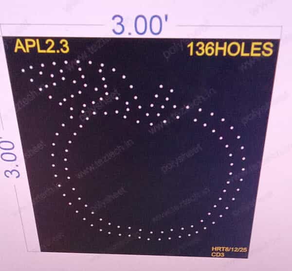 APL2.3 APPLE 3X3 FEET 136 HOLES