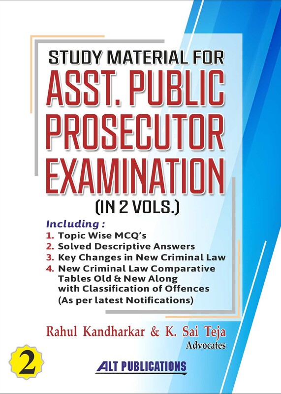 Study Material For Assistant Public Prosecutor Examination in 2 Volumes