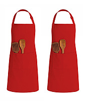Classic Apron with Front Pocket |Adjustable Fit - (Pack of 2)