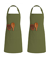 Classic Apron with Front Pocket |Adjustable Fit - (Pack of 2)