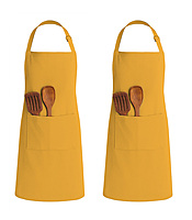 Classic Apron with Front Pocket |Adjustable Fit - (Pack of 2)
