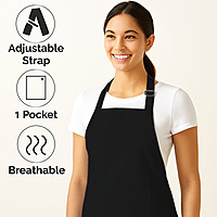 Classic Apron with Front Pocket |Adjustable Fit - (Pack of 2)