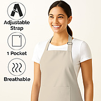Classic Apron with Front Pocket |Adjustable Fit - (Pack of 2)