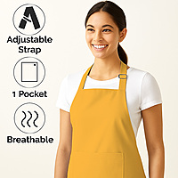 Classic Apron with Front Pocket |Adjustable Fit - (Pack of 2)