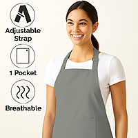 Classic Apron with Front Pocket |Adjustable Fit - (Pack of 2)