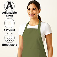 Adjustable Apron with Front Pocket |(Pack of 2)