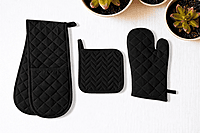 Kitchen Combo Set – Apron, Mitt, Holder & Towels