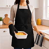 Kitchen Combo Set – Apron, Mitt, Holder & Towels