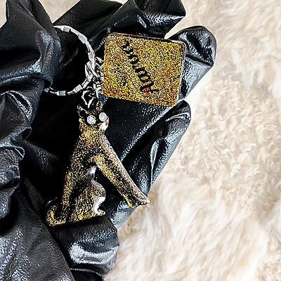 Animal inspired "A" letter keychain