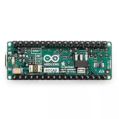 Back view of Arduino Micro PCB