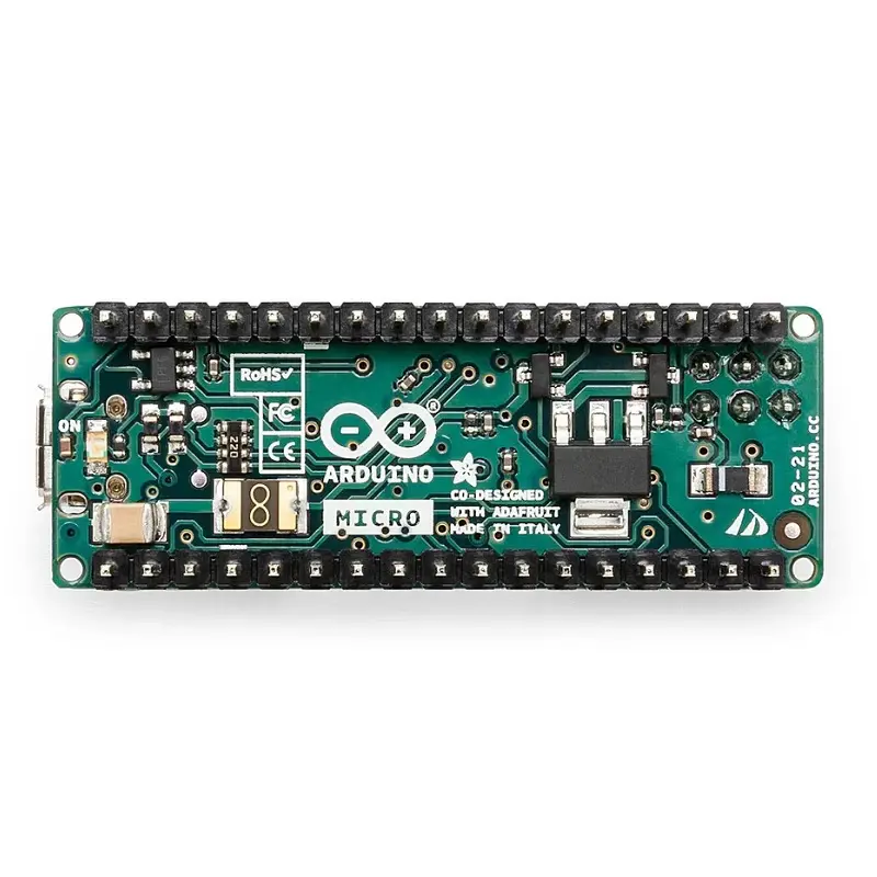 Back view of Arduino Micro PCB