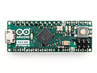 Top view of Arduino Micro development board Top view of Arduino Micro development board