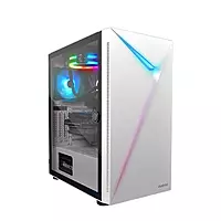 Gamdias Argus E4 Elite RGB ATX Mid Tower Case – White | Tempered Glass | 1 Fan