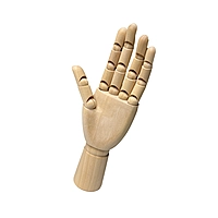 Small Wooden Left Hand Manikin 18cm (7"")