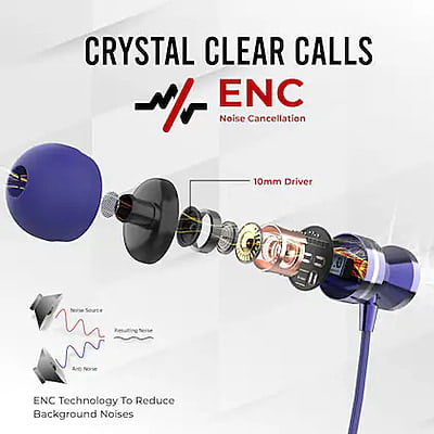 Aroma® NB119 Genius Bluetooth Wireless Headset Neckband with Long Lasting Playtime 60 Hrs, Smart Voice Assistant, Dual Pairing, Fast Charge, Sweat & Splash Proof, Best for Gaming, Running, Workout