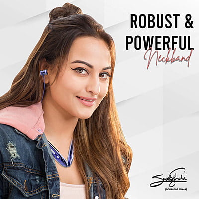 Aroma® NB119 Genius Bluetooth Wireless Headset Neckband with Long Lasting Playtime 60 Hrs, Smart Voice Assistant, Dual Pairing, Fast Charge, Sweat & Splash Proof, Best for Gaming, Running, Workout