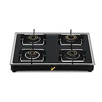 4 Burner Gas Stove Manual Ignition (Glass Top, 2 years warranty)